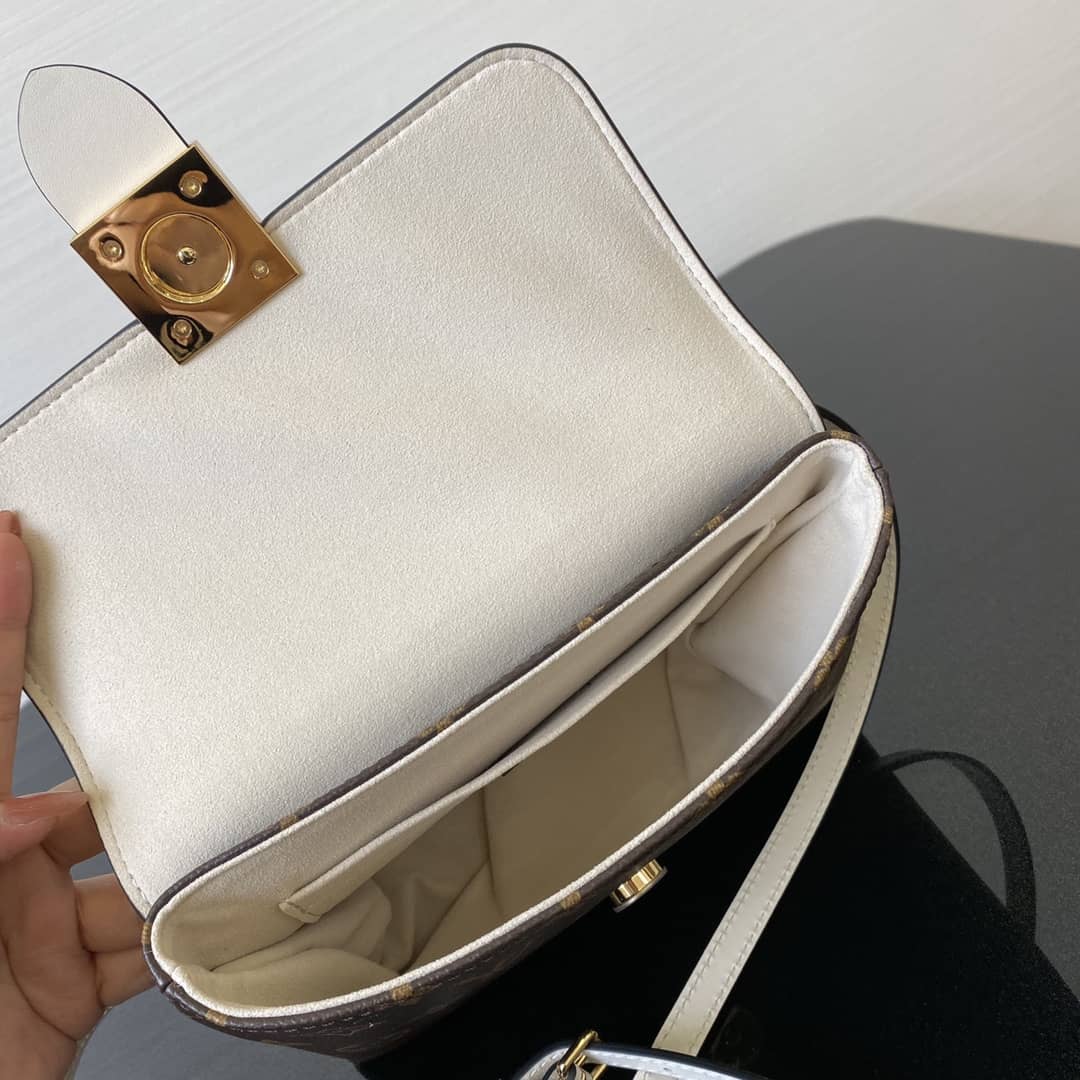 Louis Vuitton Monogram Canvas Locky BB Bag Replica White M44321