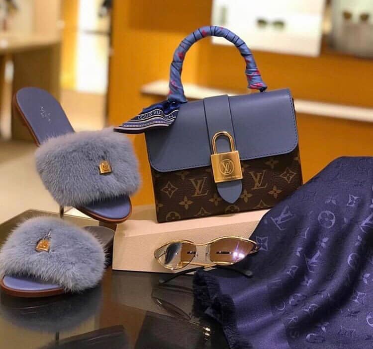 Louis Vuitton Monogram Canvas Locky BB Bag Replica Blue M44321