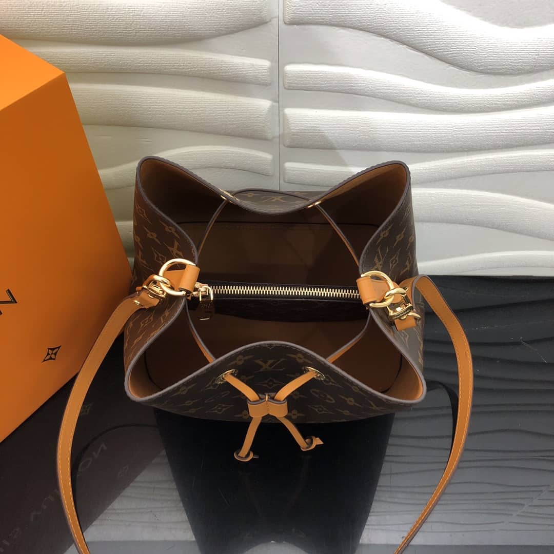 Louis Vuitton Neonoe Replica Bucket Bag Brown Yellow M44020