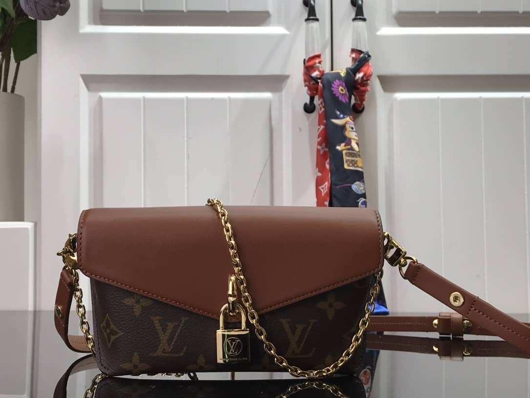 Louis Vuitton Padlock On Strap Monogram Replica Shoulder Bag Brown M80559