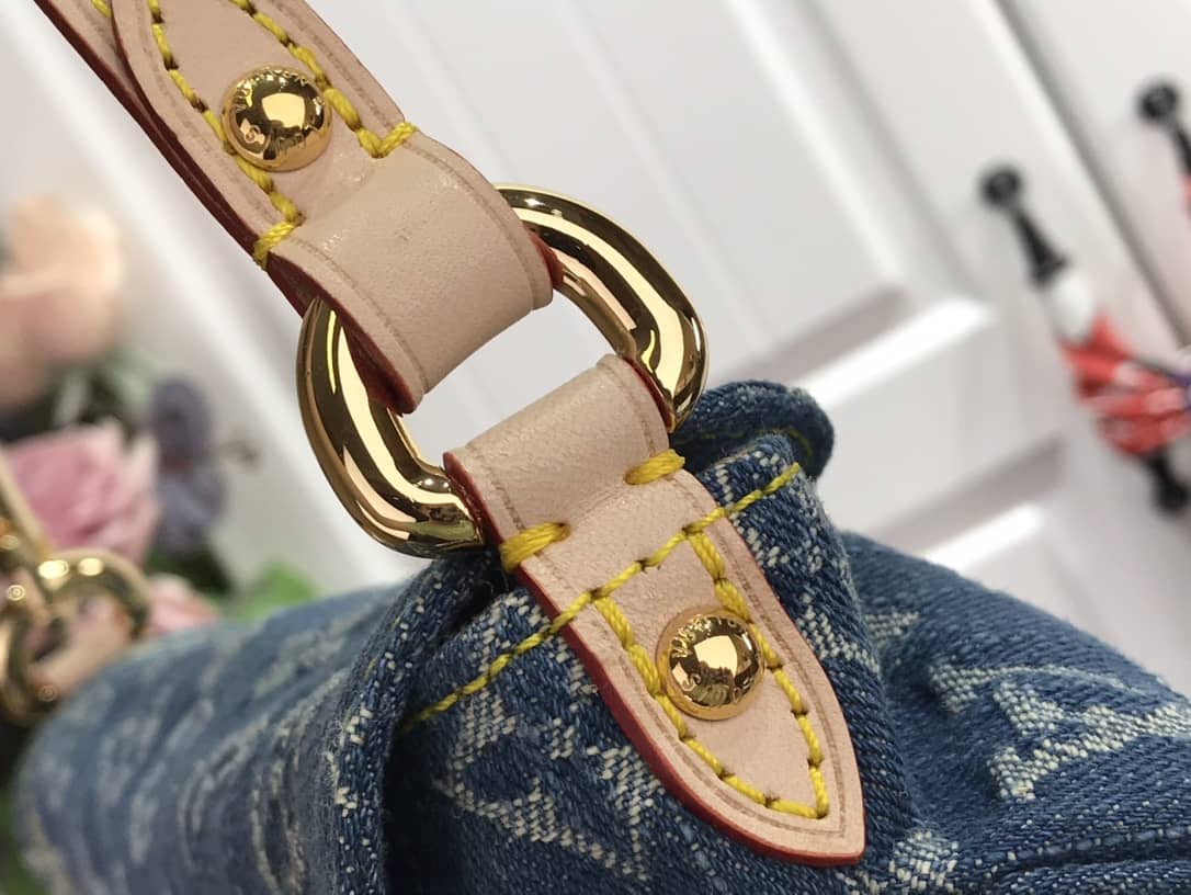 Louis Vuitton Monogram Denim Mini Pleaty Replica Shoulder Bag Blue M95050