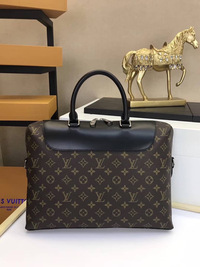 Louis Vuitton Porte Monogram Macassar Document Bag Replica M54019