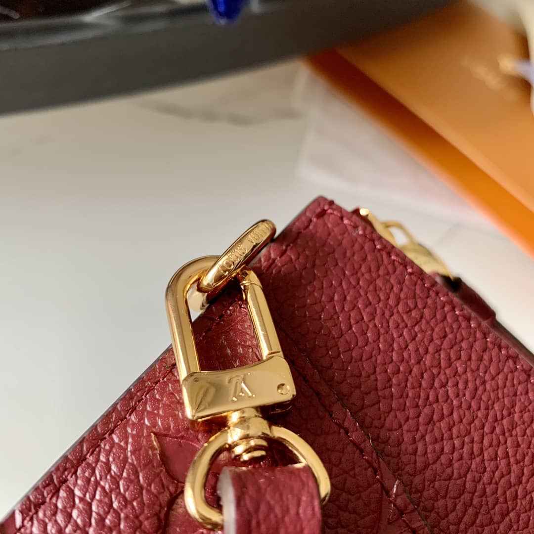 Louis Vuitton Pochette Melanie MM Monogram Empreinte Replica Clutch Purple M68705