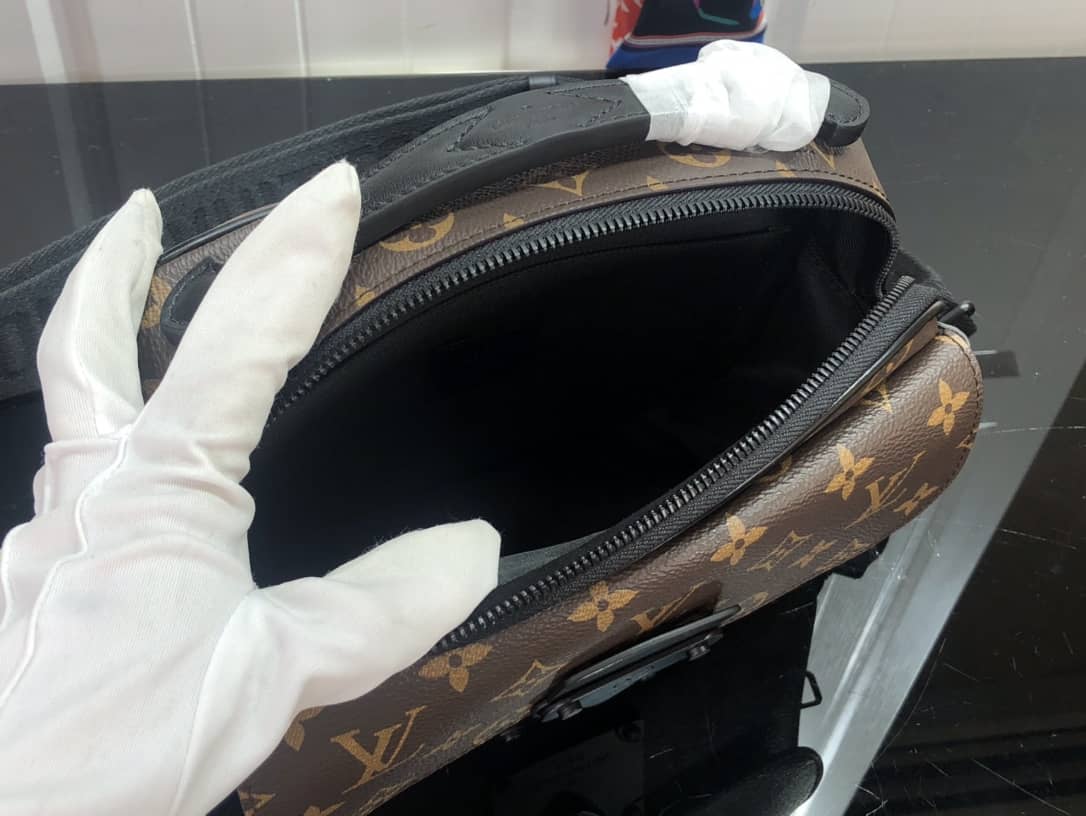 Louis Vuitton Monogram Macassar S Lock Messenger Bag Replica M45863
