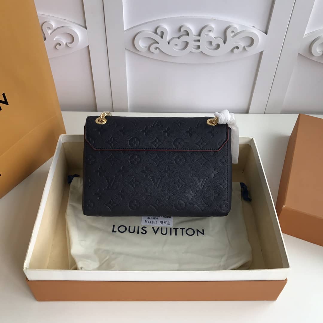 Louis Vuitton Monogram Empreinte Vavin PM Chain Replica Shoulder Bag Black M44151