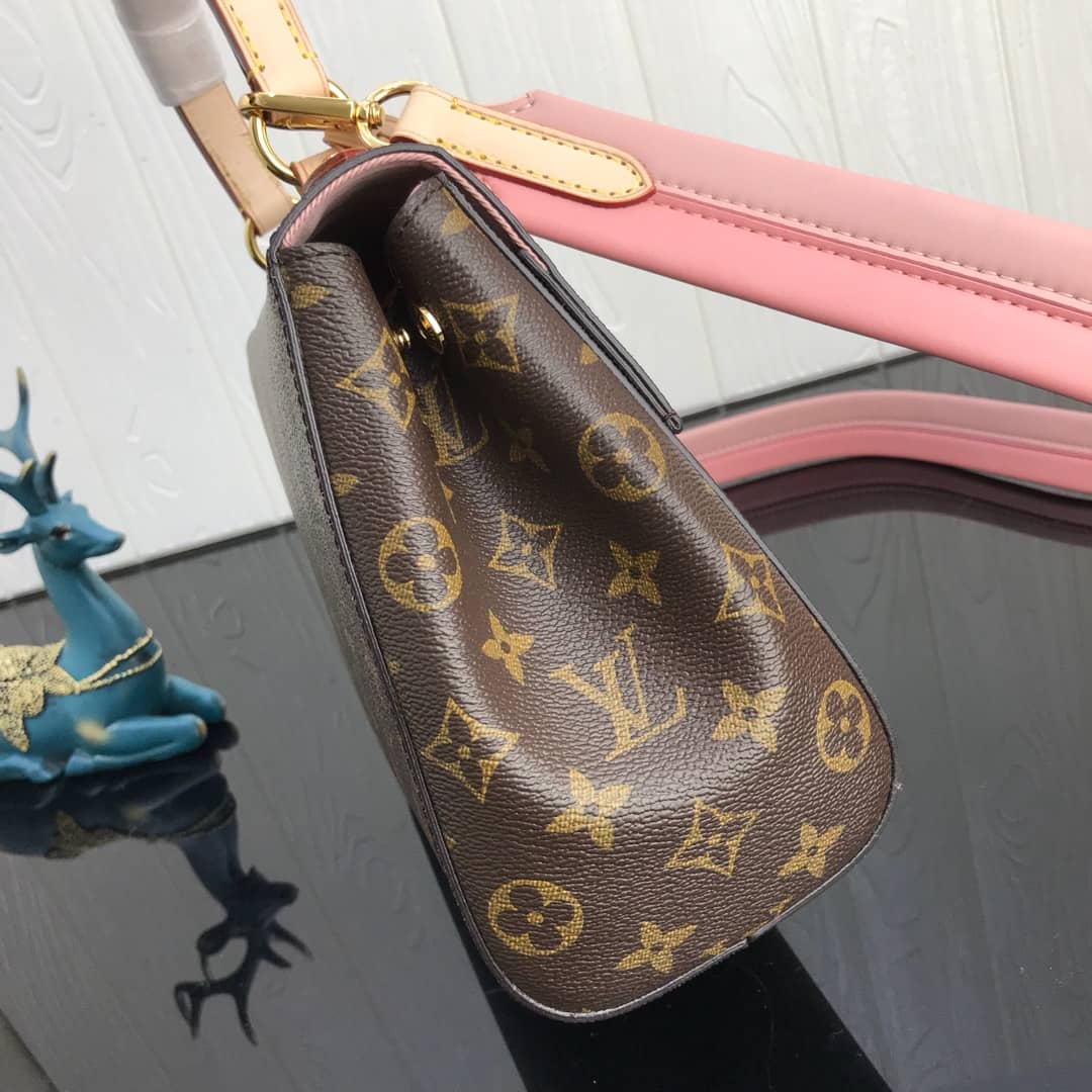 Louis Vuitton Cluny BB Monogram Canvas Shoulder Bag Replica Pink M42738