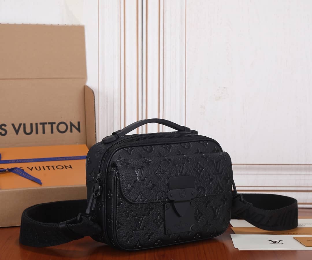 Louis Vuitton S Lock Messenger Bag Replica Black M58489