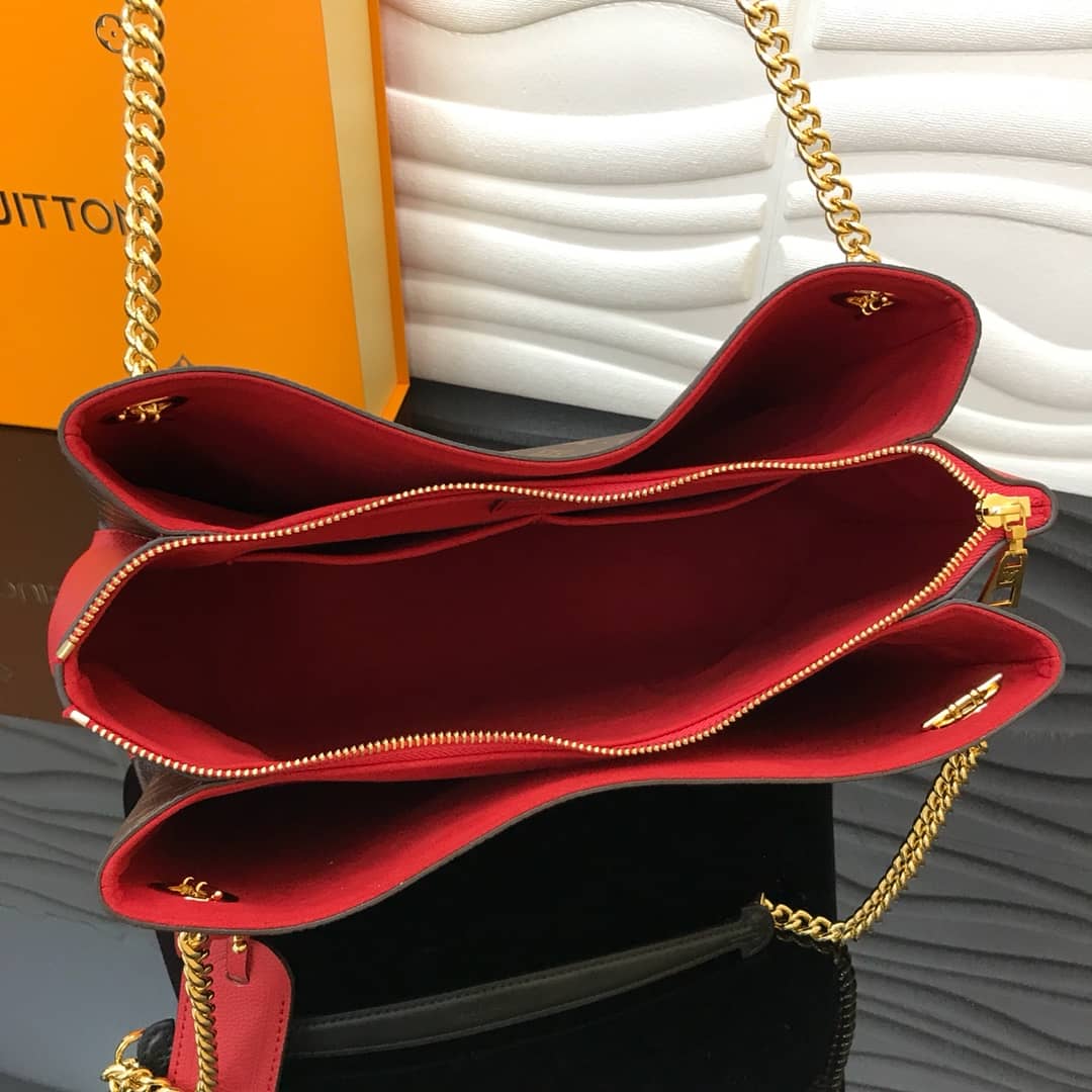 Louis Vuitton Surene MM Monogram Chain Shoulder Bag Replica Red M43772