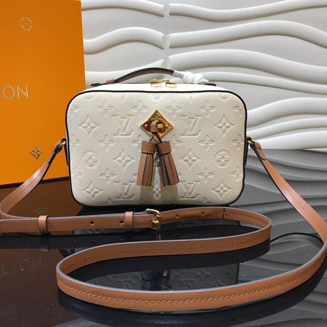 Louis Vuitton Monogram Empreinte Saintonge Replica Bag White M44606