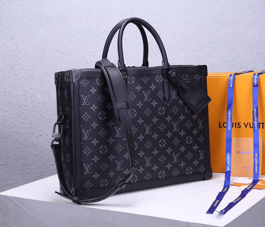 Louis Vuitton Monogram Eclipse Soft Trunk Briefcase Business Bag M44952 Replica Mens Bag
