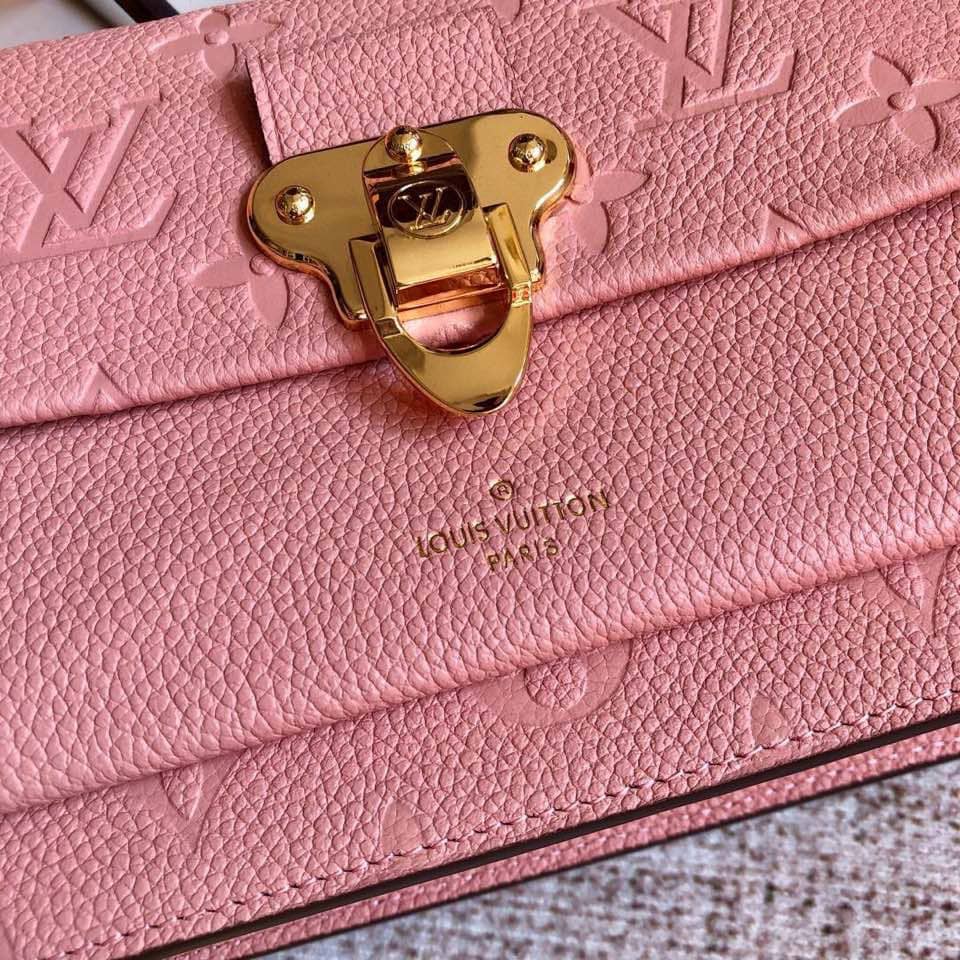 Louis Vuitton Monogram Empreinte Vavin Chain Long Wallet Replica Pink M67839