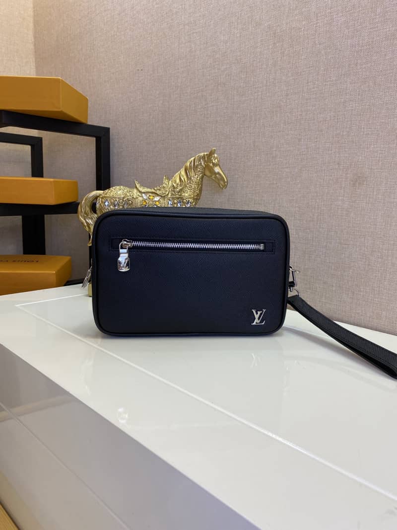 Louis Vuitton Pochette Kasai Taiga Cowhide Leather Tote Replica M30441