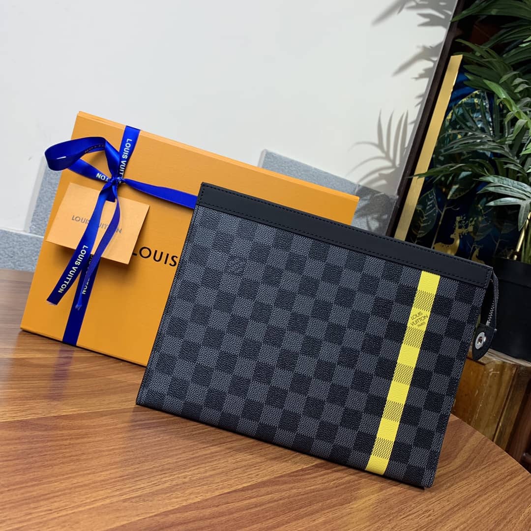 Louis Vuitton Pochette Voyage MM Damier Graphite Canvas Replica N60107