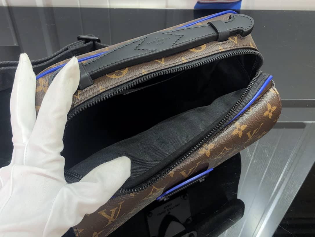 Louis Vuitton Lock Monogram Macassar Canvas Messenger Bag Replica M45806