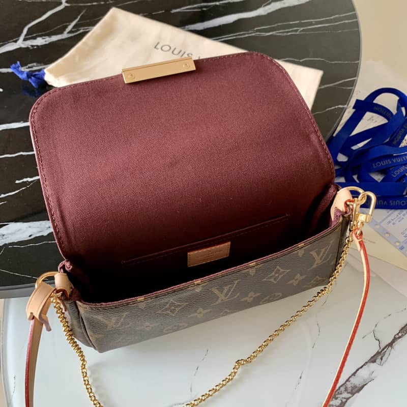 Louis Vuitton Favorite Monogram Canvas MM Replica Bag Brown M40718