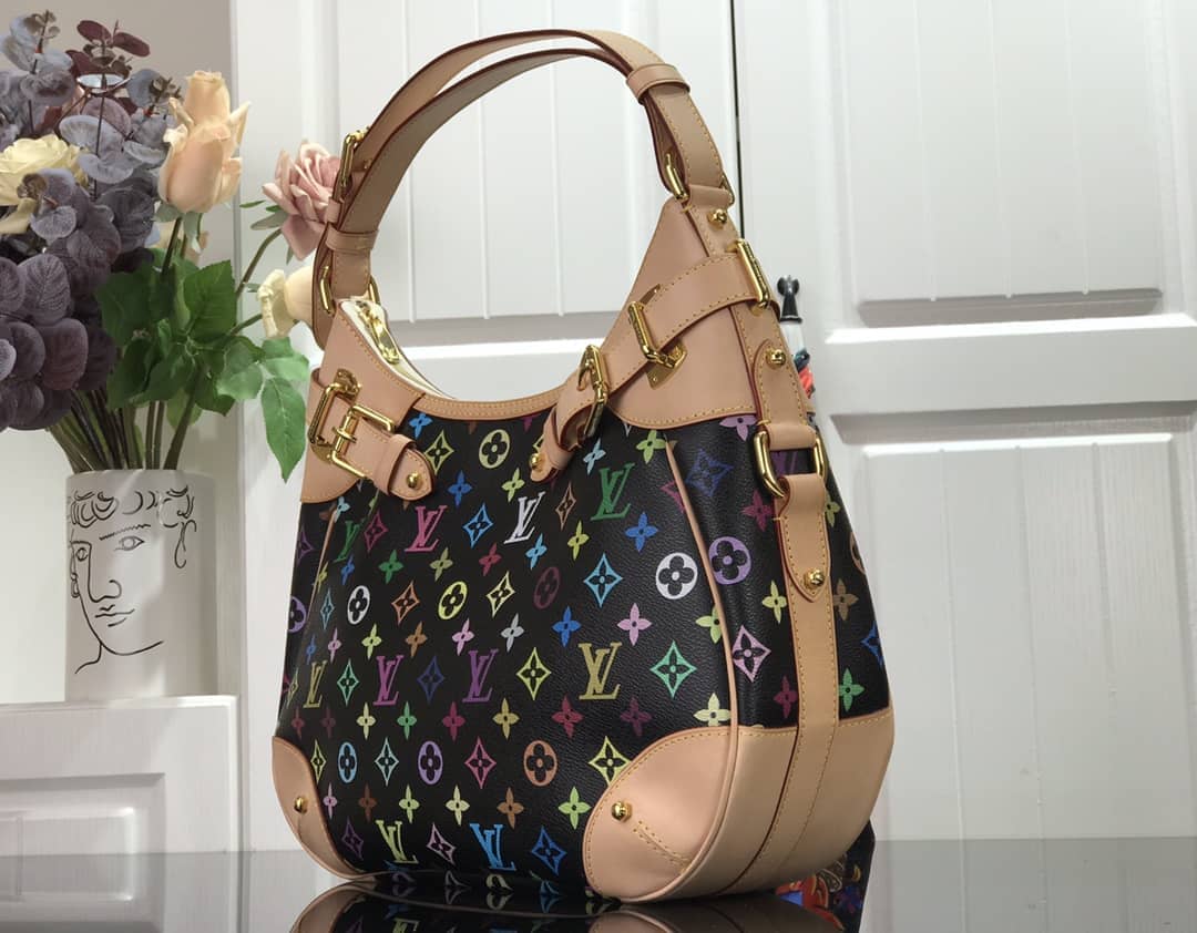 Louis Vuitton Monogram Multi Color Greta Shoulder Bag Replica Black M40196