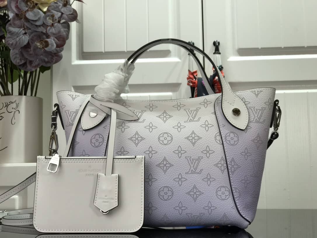 Louis Vuitton Hina PM Mahina Leather Bag Replica Blue M54350