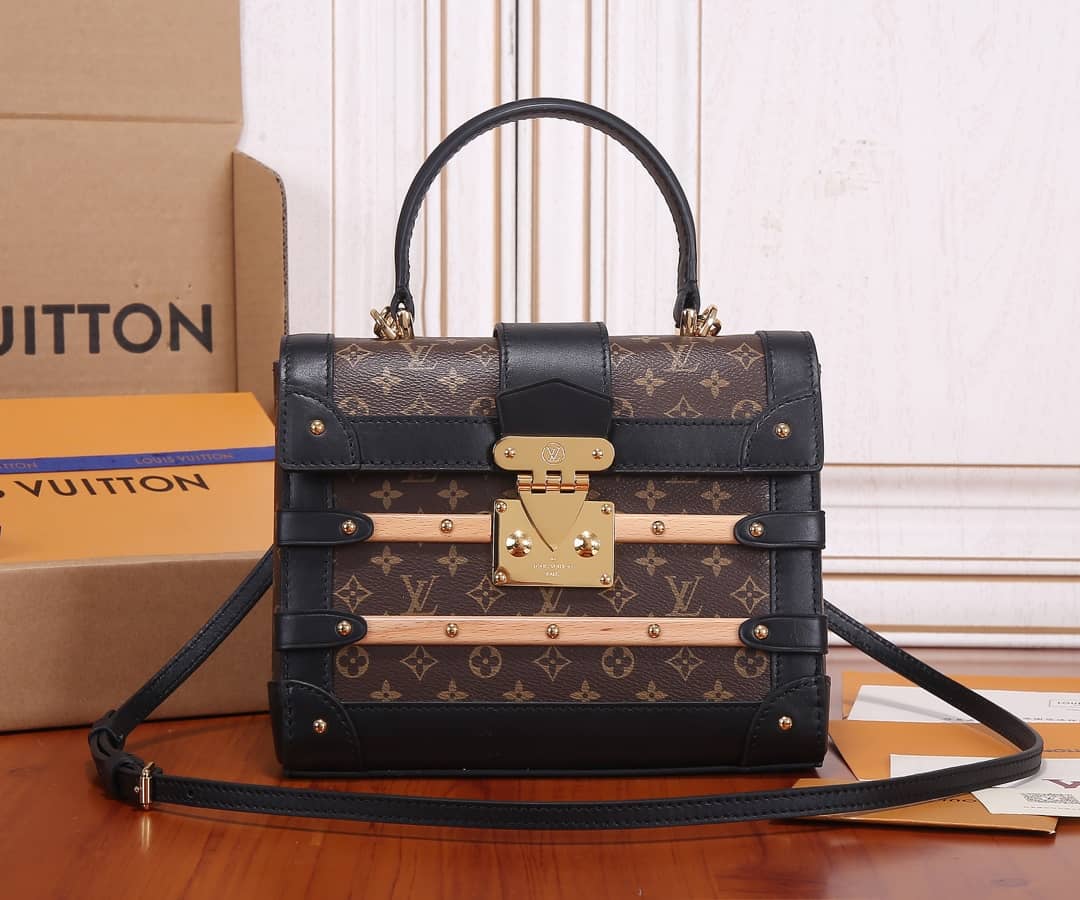 Louis Vuitton Trianon PM With Wooden Trim Monogram Canvas Replica Bag M45908