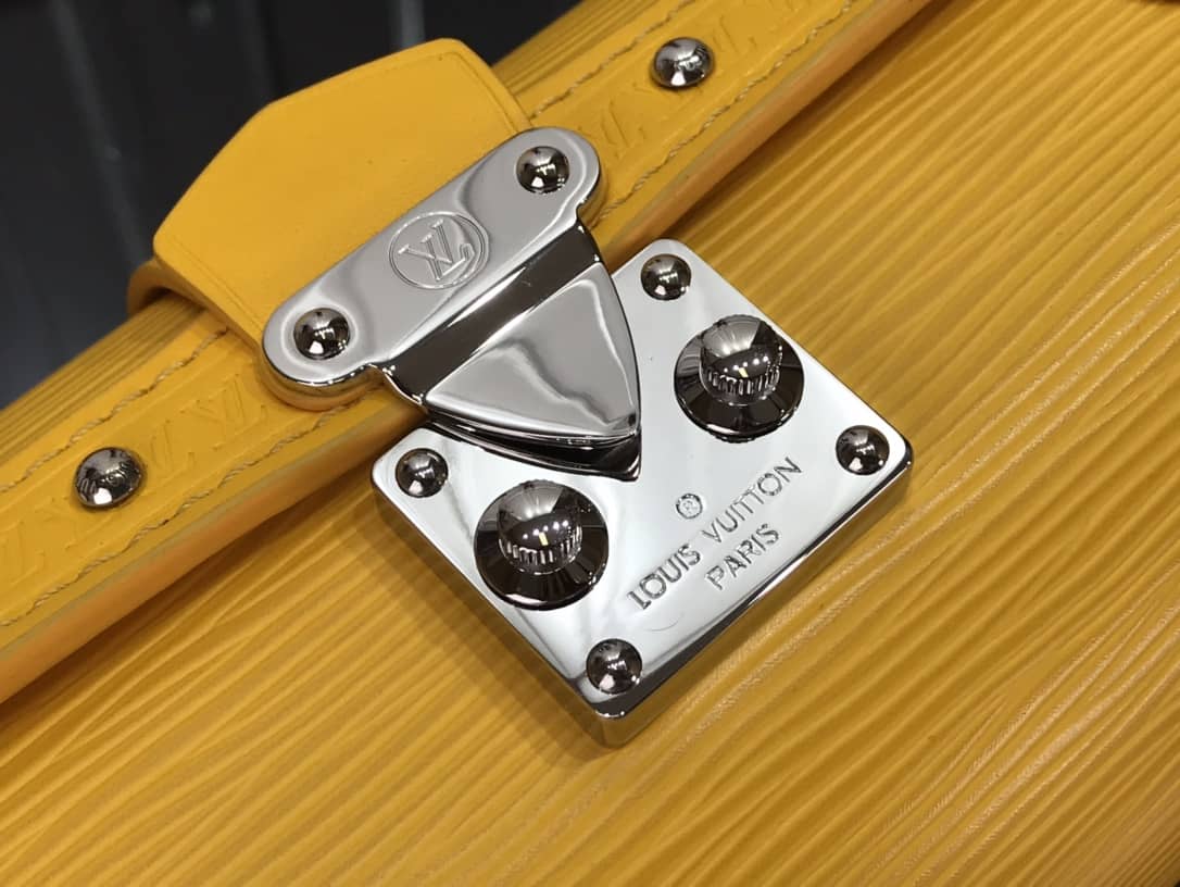 Louis Vuitton Papillon Trunk Monogram Chain Replica Crossbody Bag Yellow M57835