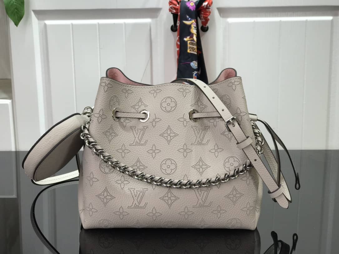 Louis Vuitton Bella Mahina Magnolia Leather Replica Bag M57068 Beige