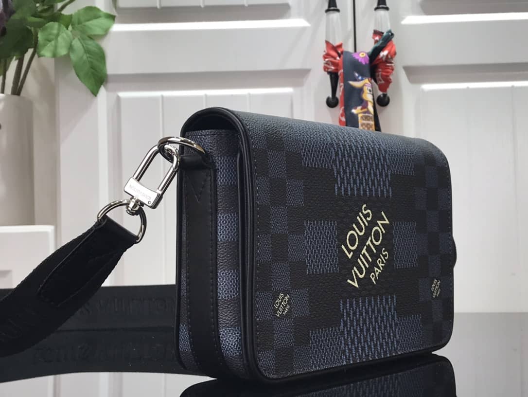 Louis Vuitton Studio Damier Messenger Bag Replica Blue N50013