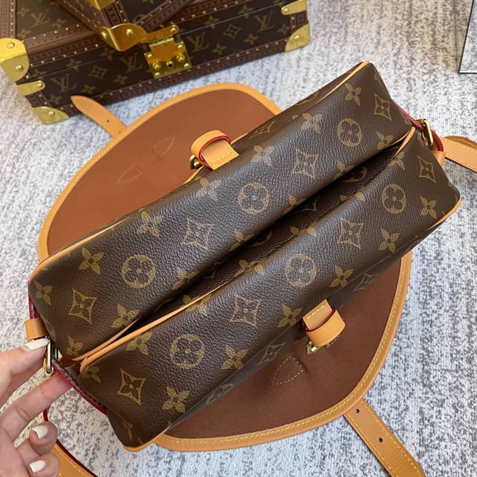 Louis Vuitton Saumur Shoulder Bag PM Monogram Canvas Brown M40710 Replica