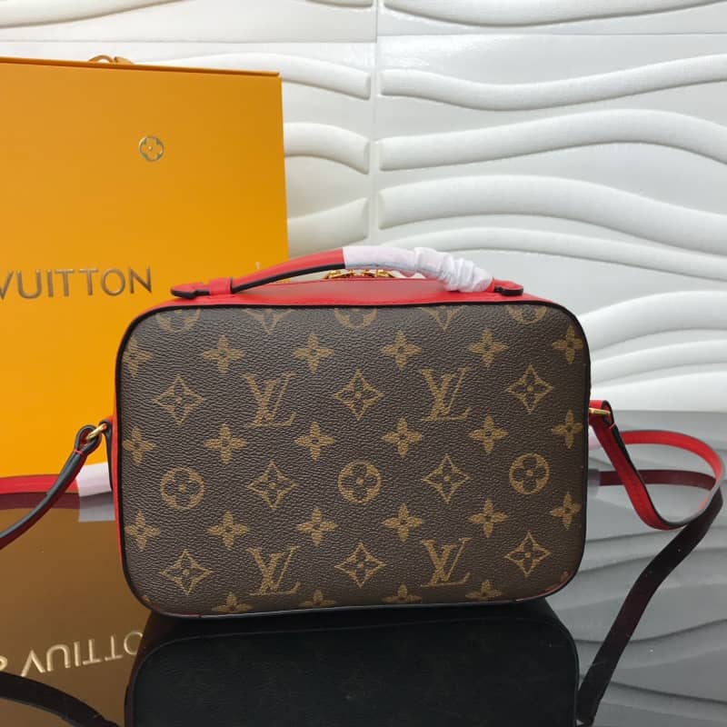 Louis Vuitton Saintonge Monogram Canvas Replica Shoulder Bag Red M43557