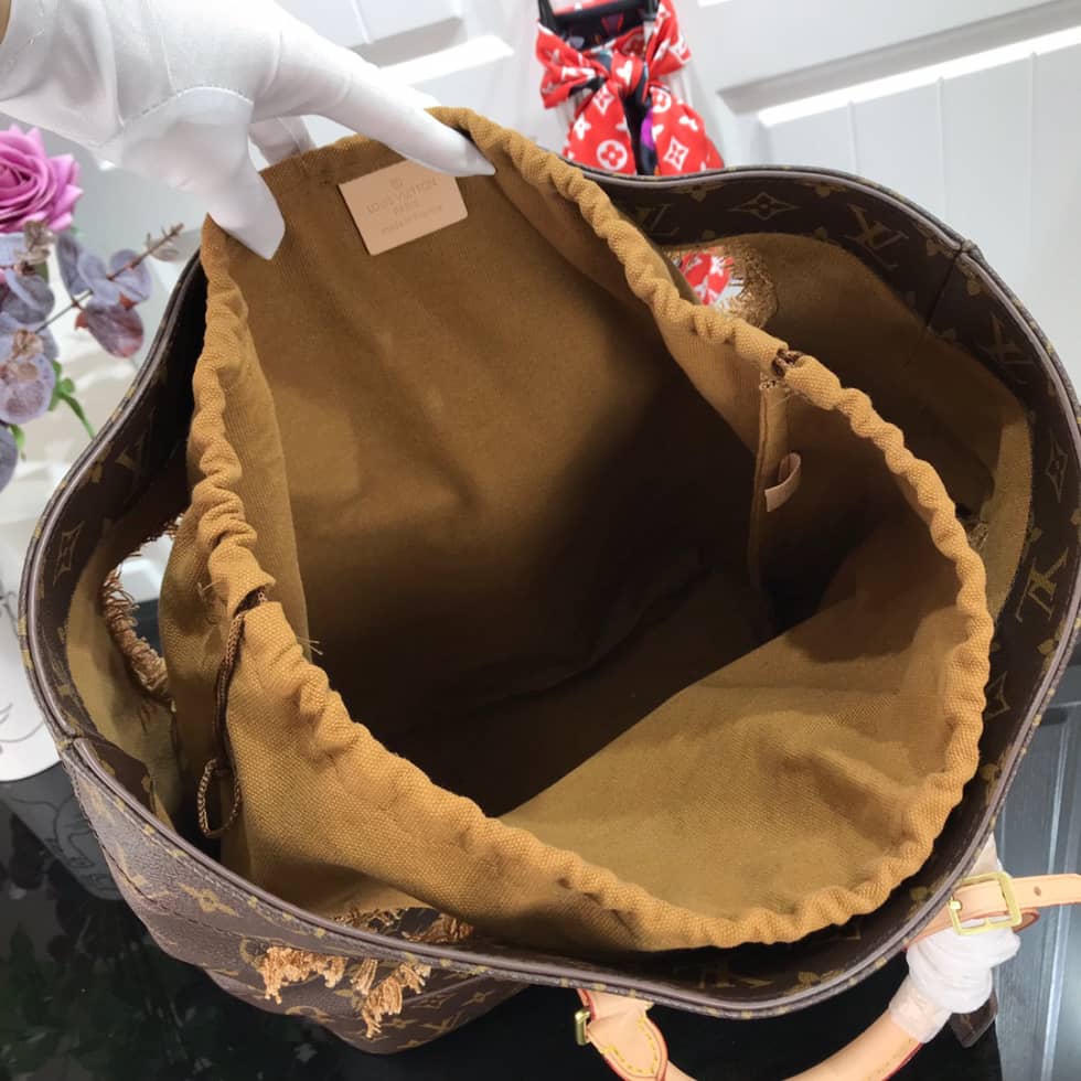 Louis Vuitton Monogram X Comme Des Garons Burned Holes Tote M40011 Replica