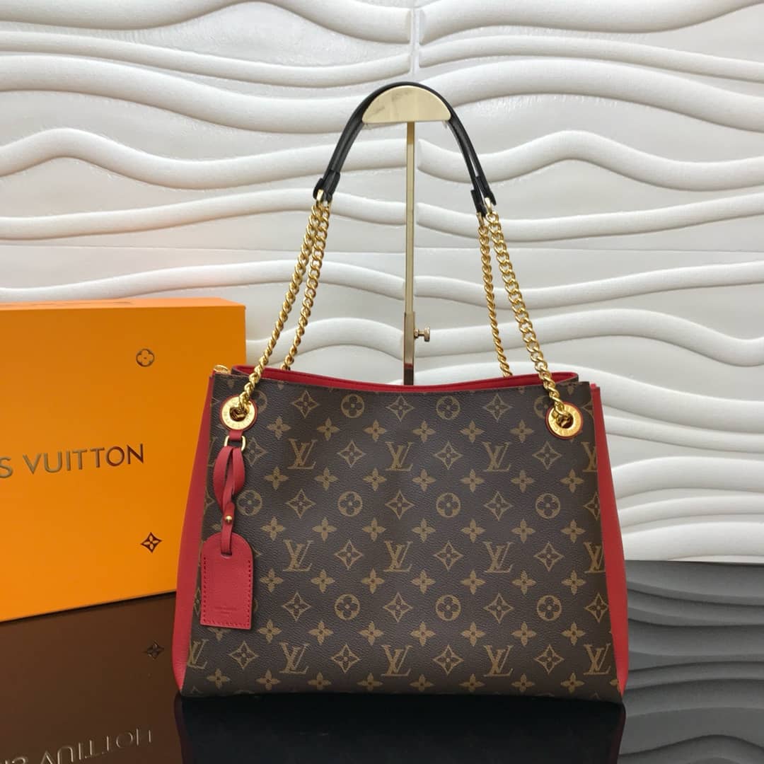 Louis Vuitton Surene MM Monogram Chain Shoulder Bag Replica Red M43772