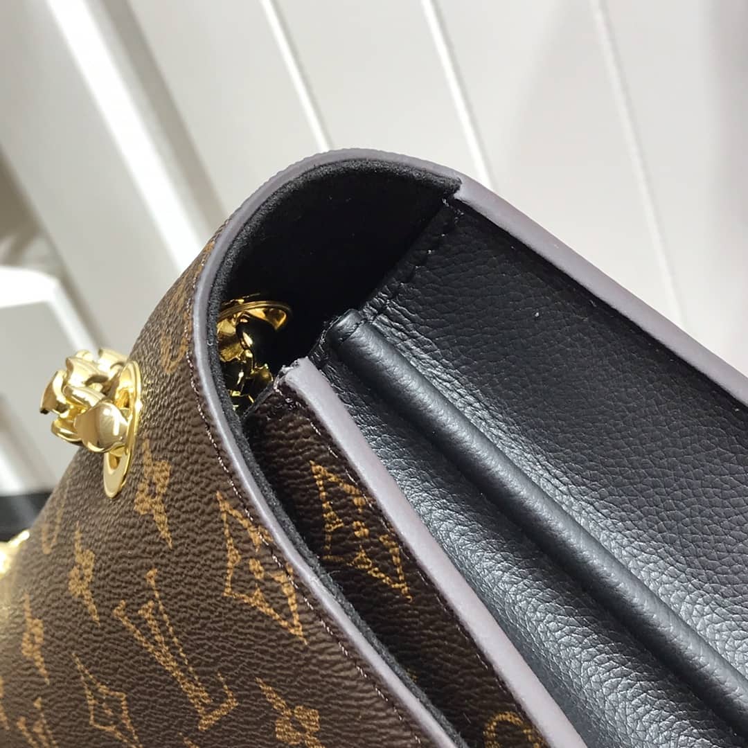 Louis Vuitton Monogram Canvas Victoire Chain Bag Replica Black M41731