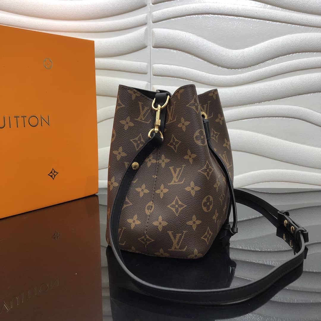Louis Vuitton Noe Monogram Canvas Replica Bucket Bag Black