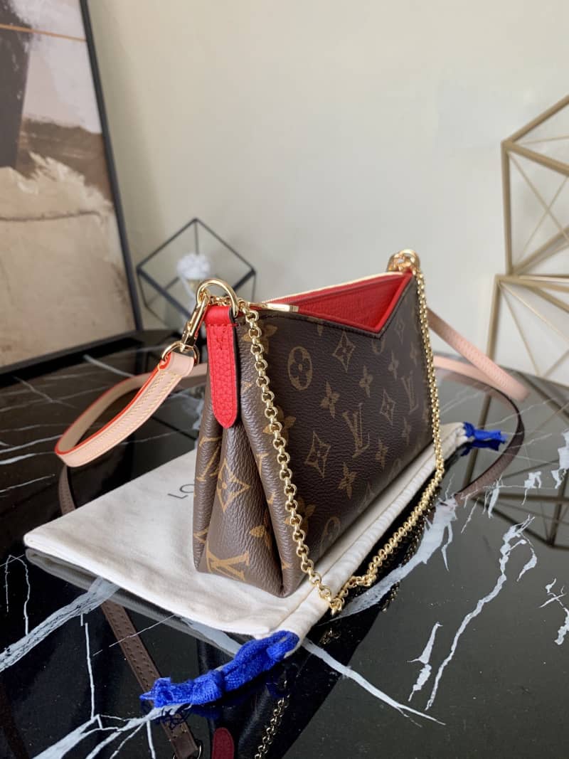 Louis Vuitton Pallas Replica Clutch Monogram 2way Red M41638