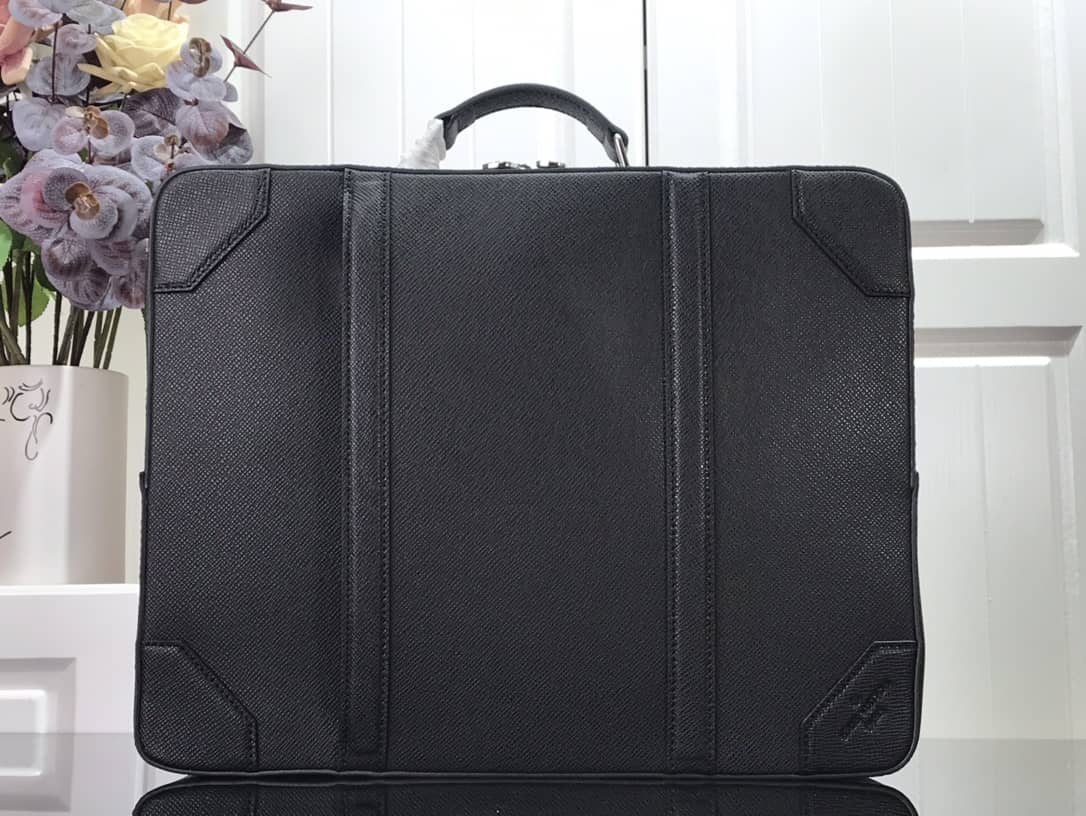 Louis Vuitton Briefcase Taiga Leather Black M30769 Replica