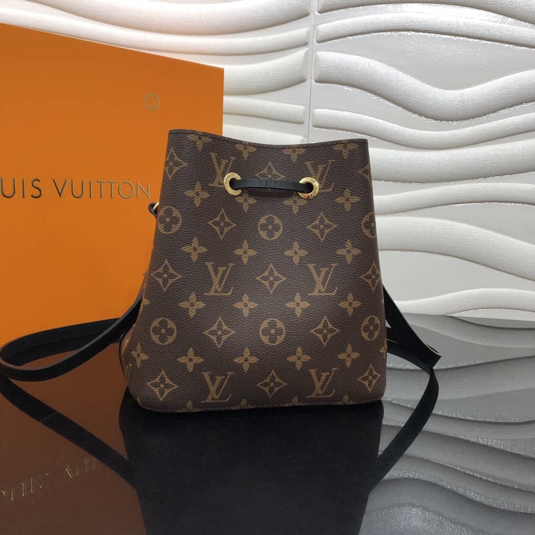 Louis Vuitton Noe Monogram Canvas Replica Bucket Bag Black
