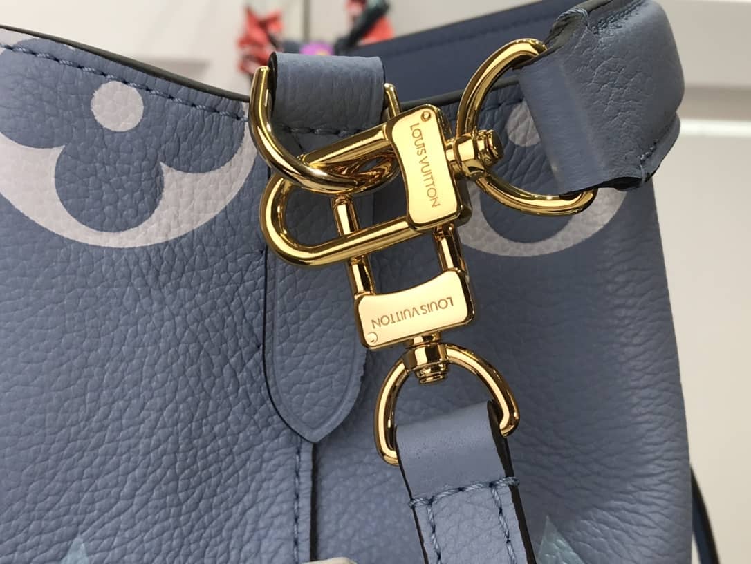 Louis Vuitton Neo Noe Monogram Leather Replica Shoulder Bag Blue M45709