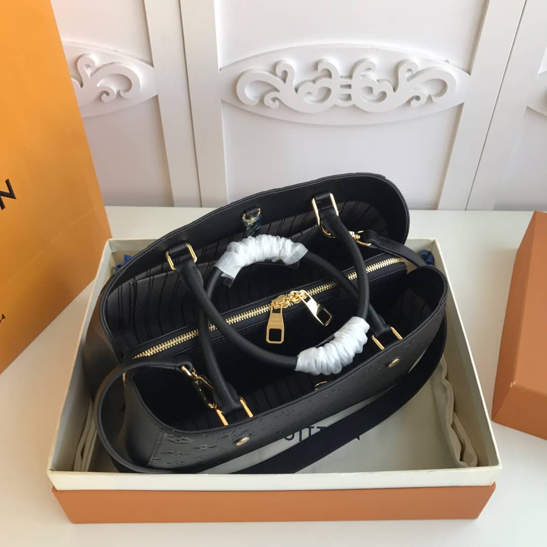 Louis Vuitton Monogram Montaigne MM Shoulder Bag Replica Black M41048