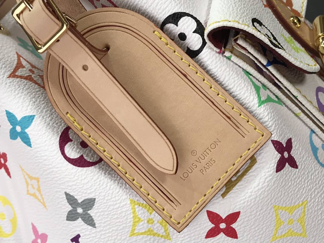 Louis Vuitton Monogram Multicolor Petit Noe Replica Shoulder Bag White M42229