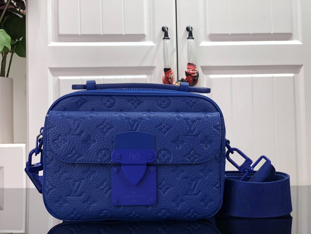 Louis Vuitton S Lock Messenger Bag Replica Blue M58489