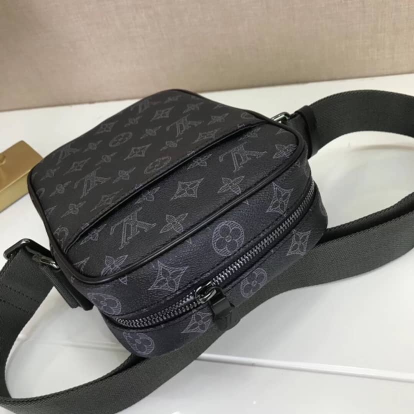 Louis Vuitton Monogram Eclipse Danube PM Vivienne Replica Shoulder Bag M43677
