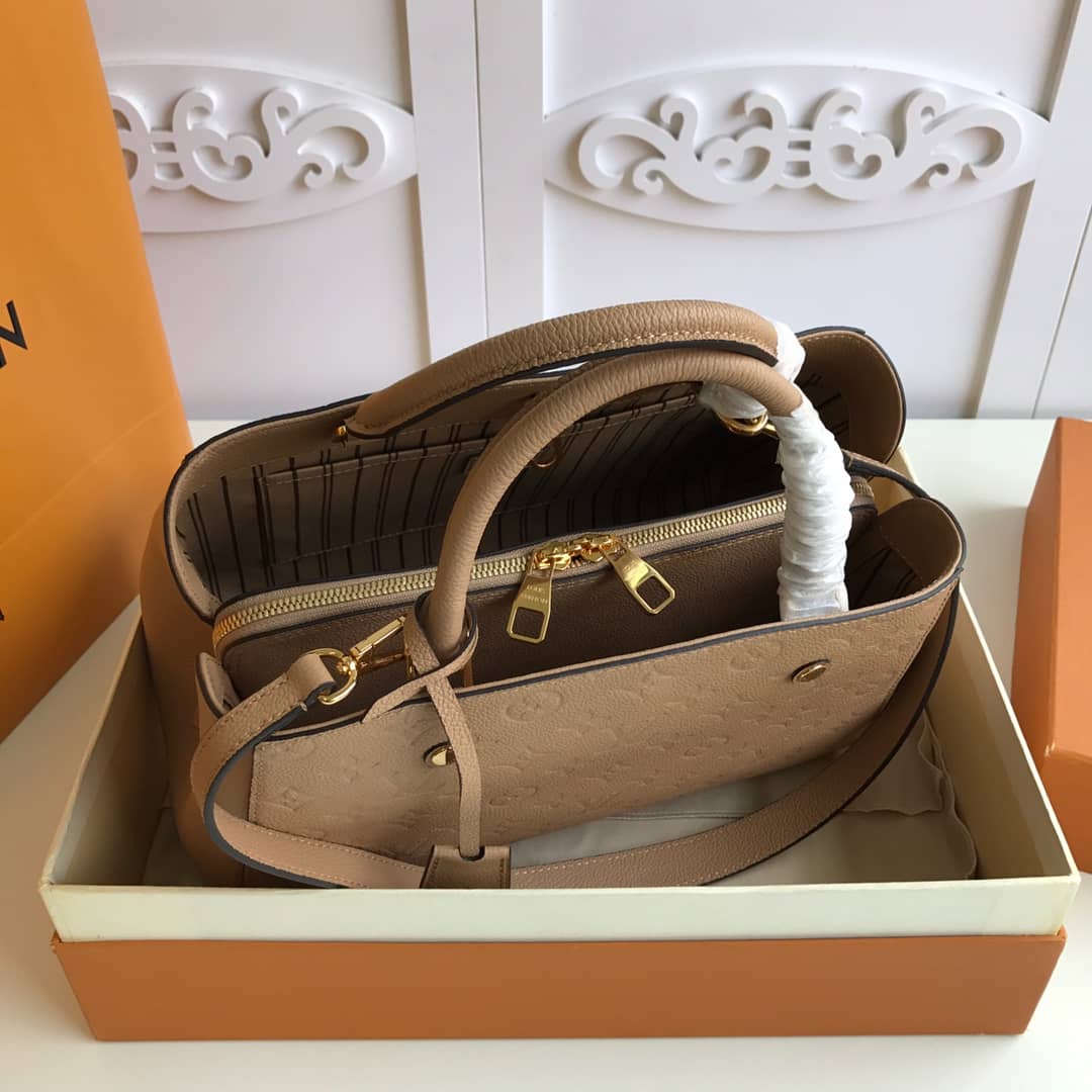 Louis Vuitton Monogram Montaigne MM Shoulder Bag Replica Apricot M41048