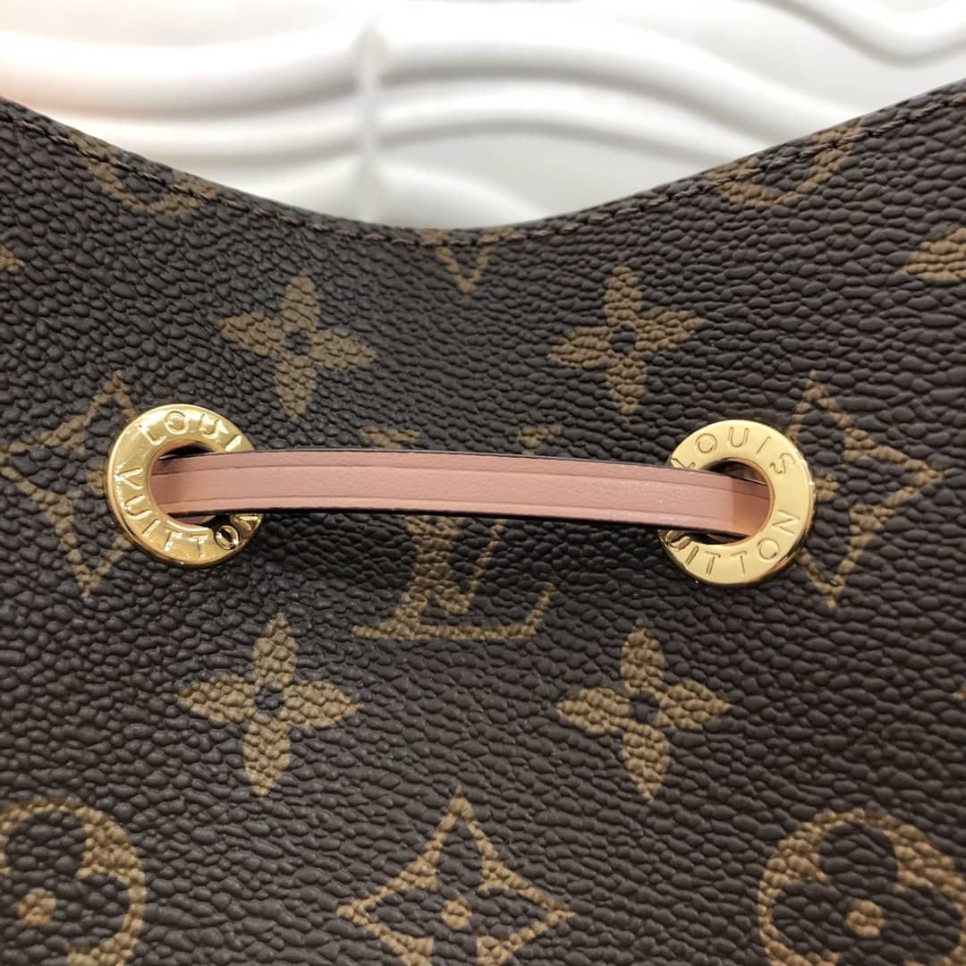 Louis Vuitton Neonoe Replica Bucket Bag Brown Pink M44020