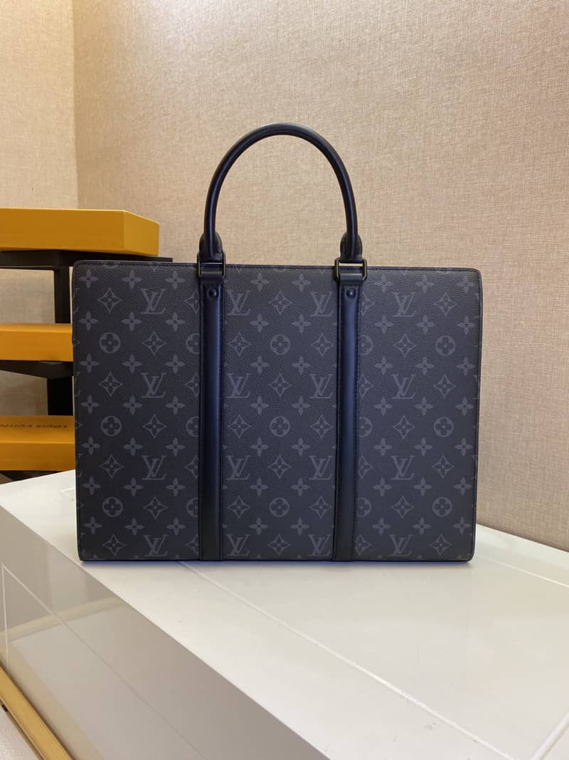 Louis Vuitton Monogram Eclipse Sac Plat Horizontal Zippe Bag Replica M45265