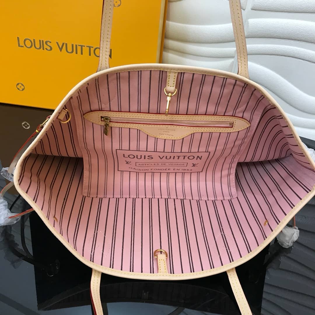 Louis Vuitton Monogram Neverfull MM Bag Replica Pink M40995