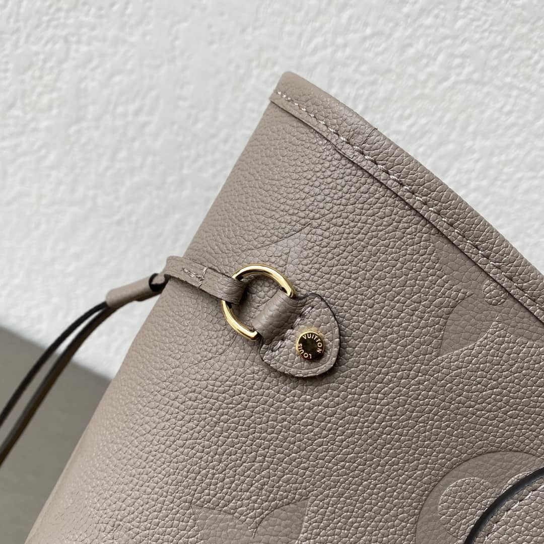 Louis Vuitton Neverfull Dupe MM Monogram Empreinte Leather Bag Replica Gray M45685