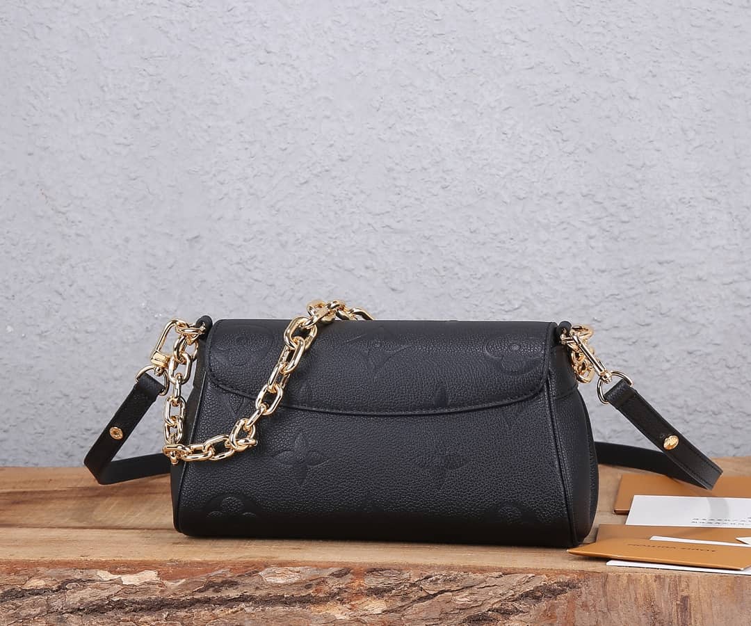 Louis Vuitton Favorite Monogram Empreinte Leather Replica Shoulder Bag Black M45813