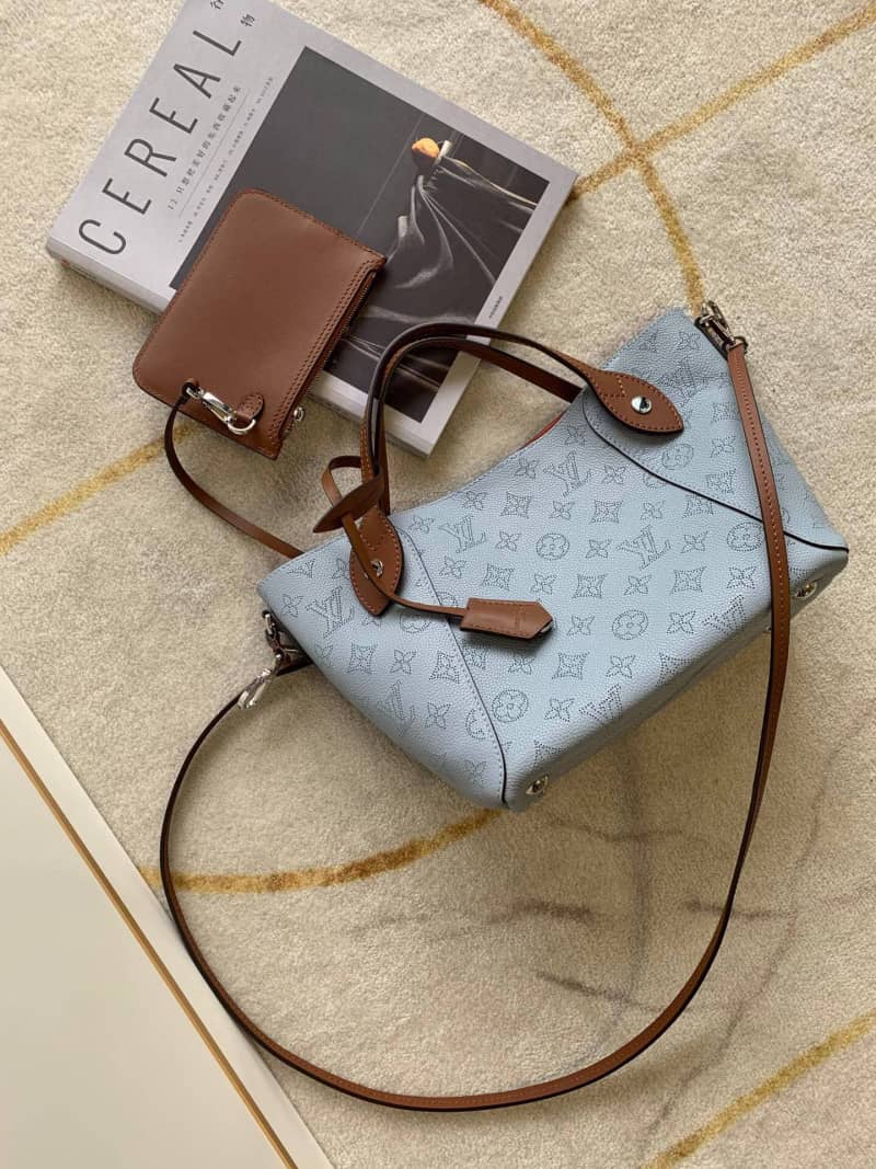 Louis Vuitton Mahina Hina PM Leather Tote Replica Blue M54353