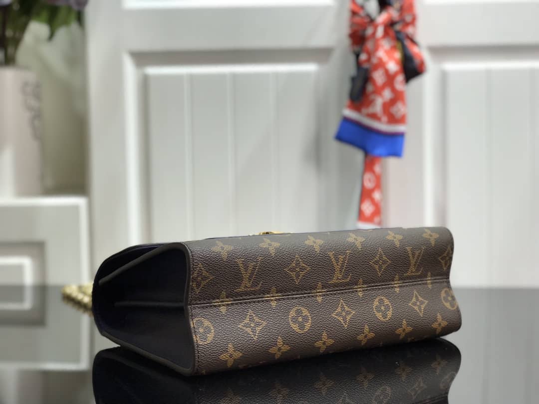 Louis Vuitton Monogram Canvas Victoire Chain Bag Replica Blue M41731