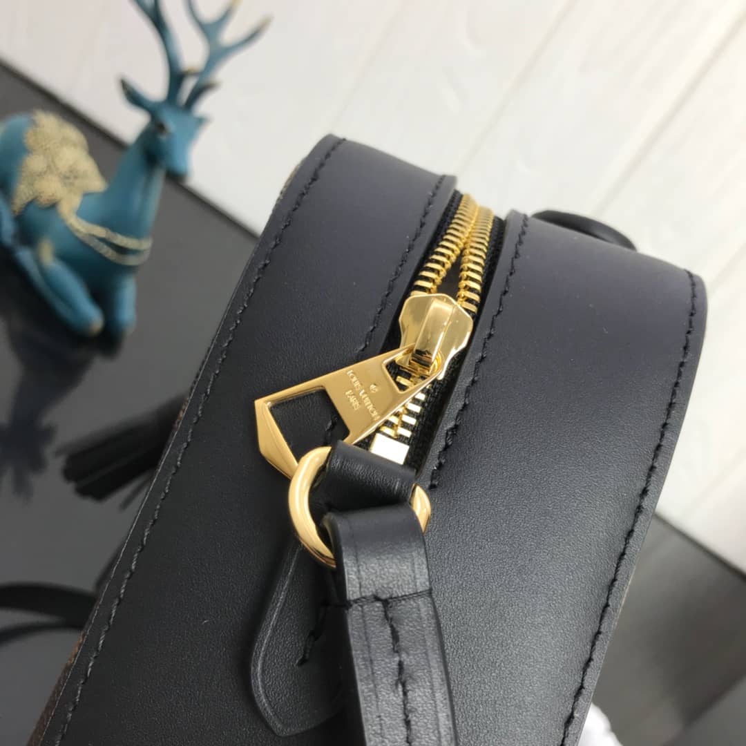 Louis Vuitton Canvas Saintonge Replica Camera Bag Black M43555