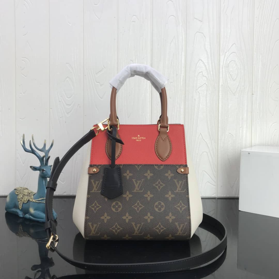 Louis Vuitton Monogram Canvas Fold PM Tote Replica Red M45389