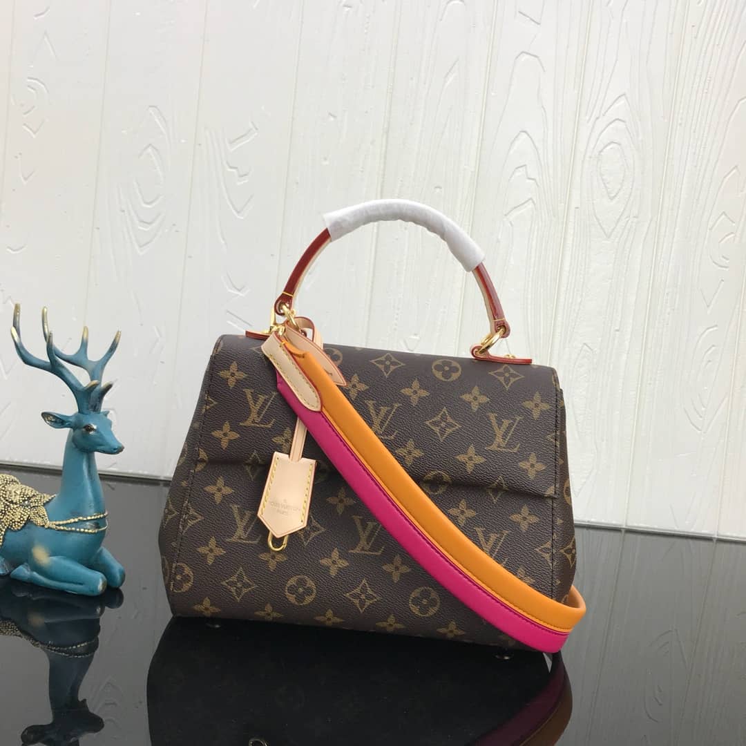 Louis Vuitton Cluny BB Monogram Canvas Shoulder Bag Replica Pink M42738